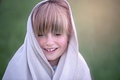 Blanket Person Female Girl Human Face View